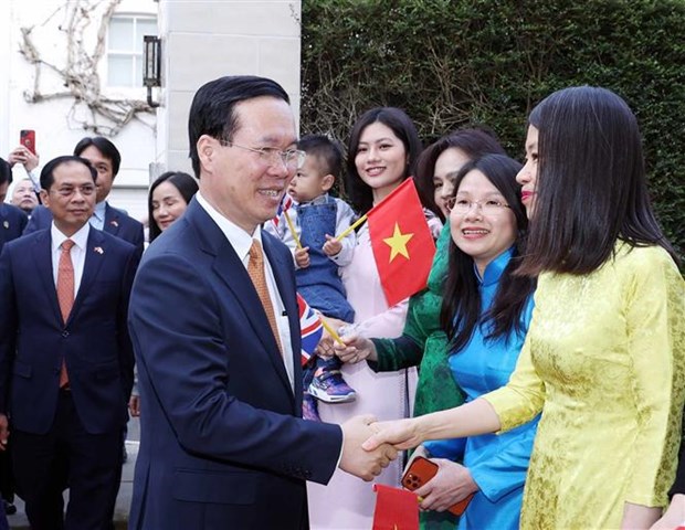 Presidente se reune con vietnamitas residentes en Reino Unido hinh anh 2