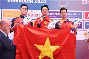 Cosecha Vietnam cinco preseas doradas en jornada sabatina en SEA Games 32 hinh anh 3