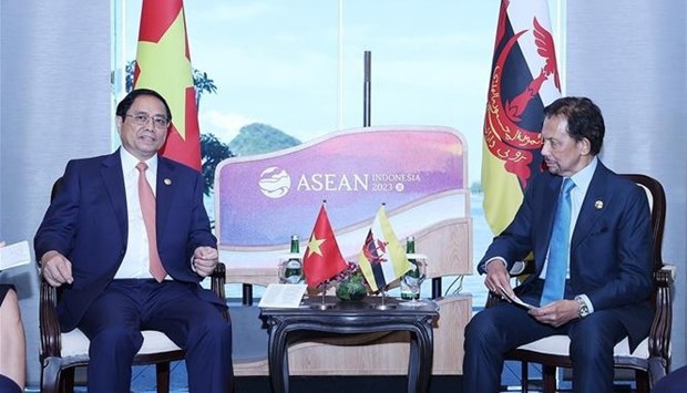 Primer ministro de Vietnam se reune con sultan de Brunei hinh anh 1