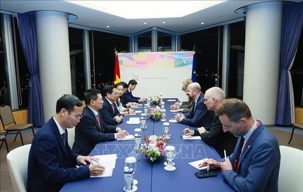 Premier de Vietnam se reune con presidentes de EE.UU. y Consejo de Europa hinh anh 2
