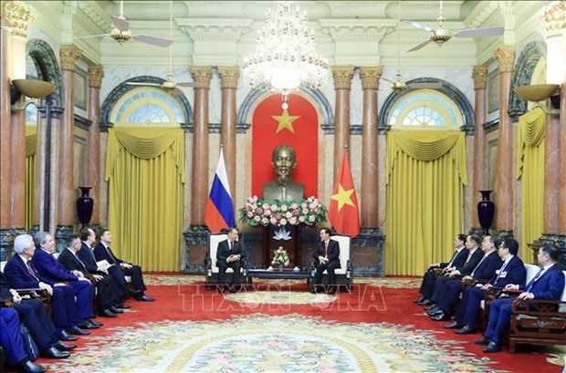 Presidente vietnamita recibe a dirigente partidista ruso hinh anh 2