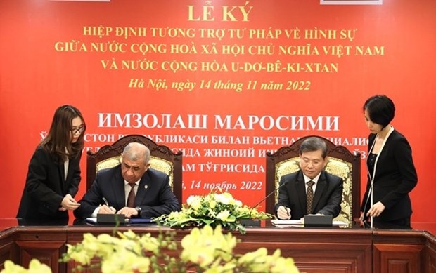 Ratifican acuerdo de asistencia judicial en materia penal entre Vietnam y Uzbekistan hinh anh 1
