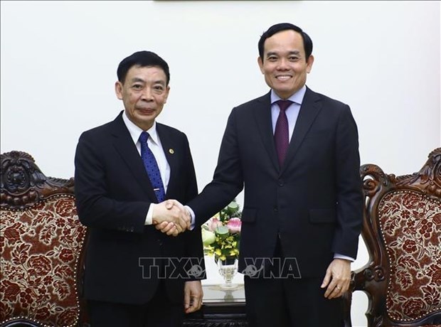 Viceprimer ministro vietnamita recibe al ministro del Interior de Laos hinh anh 1