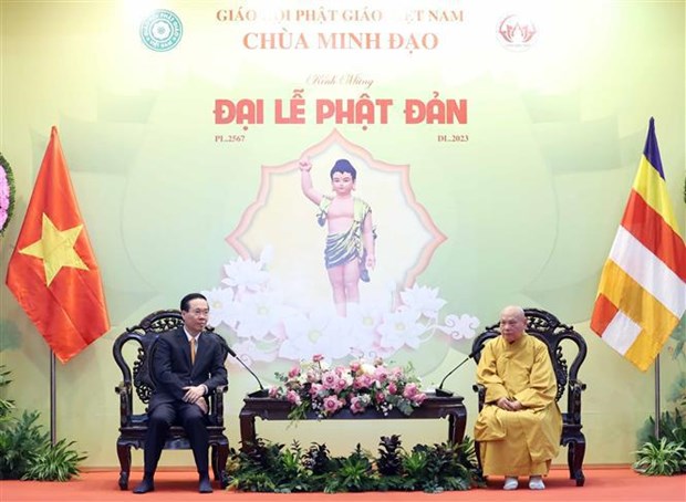 Presidente de Vietnam felicita a comunidad budista por el Vesak 2567 hinh anh 3
