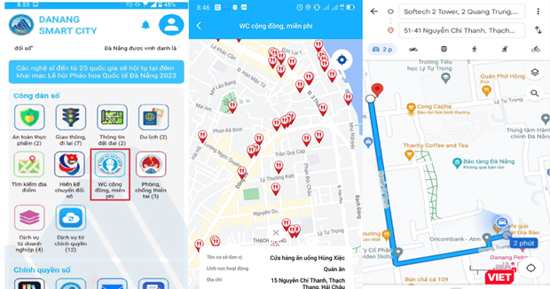 Danang Smart City, aplicacion movil para encontrar banos gratuitos en Da Nang hinh anh 1