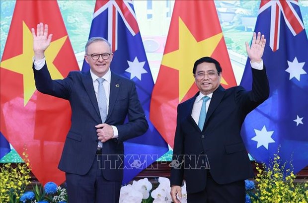 Premier australiano concluye su visita oficial a Vietnam hinh anh 1