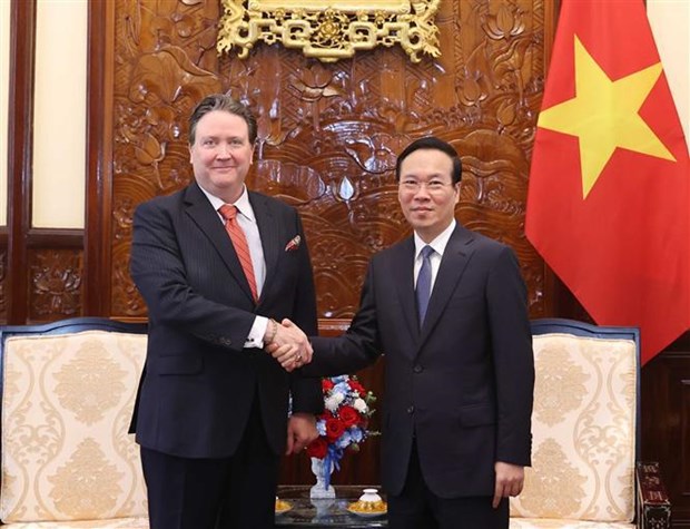Presidente de Vietnam recibe a embajador de Estados Unidos hinh anh 1