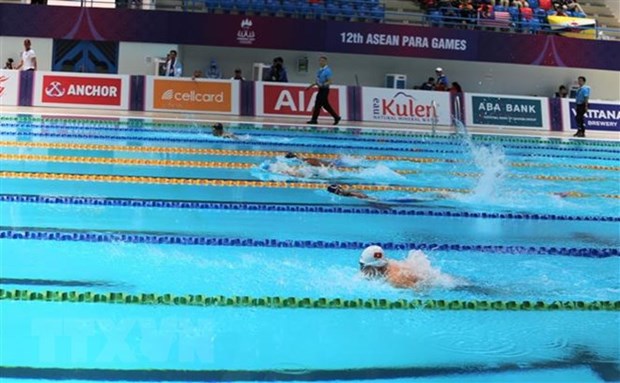 Nadadores vietnamitas establecen seis plusmarcas en Juegos Paralimpicos regionales hinh anh 1