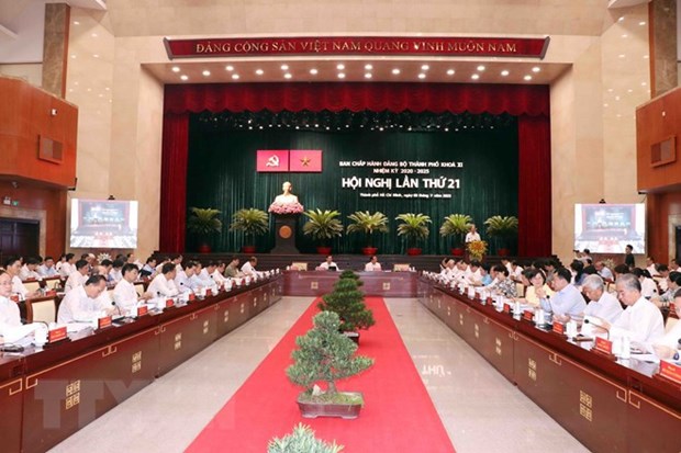 Inauguran XXI Conferencia del Buro Ejecutivo del Comite partidista en Ciudad Ho Chi Minh hinh anh 1