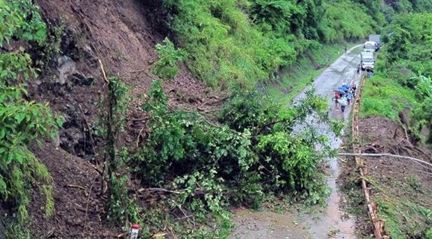 Vietnam mantiene alerta sobre deslizamiento de tierra hinh anh 1