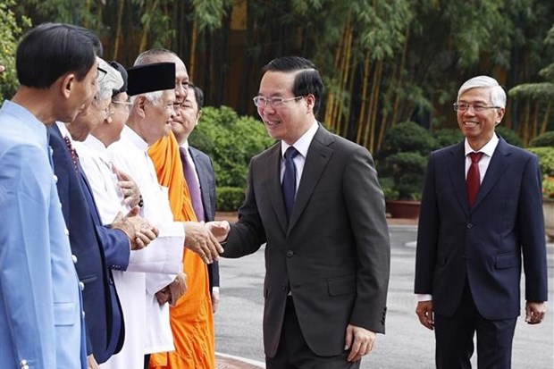 Presidente vietnamita recibe a delegados destacados de Ciudad Ho Chi Minh hinh anh 1