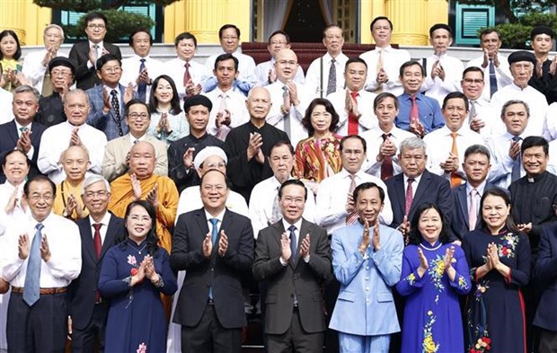 Presidente vietnamita recibe a delegados destacados de Ciudad Ho Chi Minh hinh anh 2