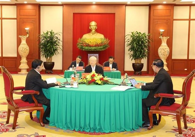 Efectuan reunion de alto nivel entre Vietnam, Camboya y Laos hinh anh 1