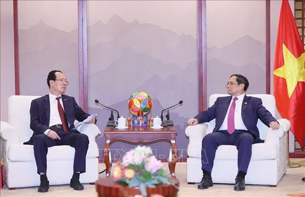 Premier vietnamita sostiene encuentros con ejecutivos de grupos economicos chinos hinh anh 2