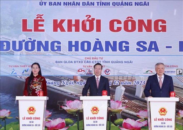 Presidente asiste a ceremonia de anuncio del Plan Maestro de Quang Ngai hinh anh 1
