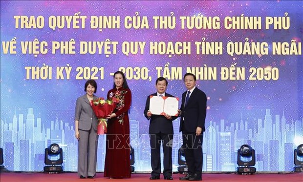 Presidente asiste a ceremonia de anuncio del Plan Maestro de Quang Ngai hinh anh 2