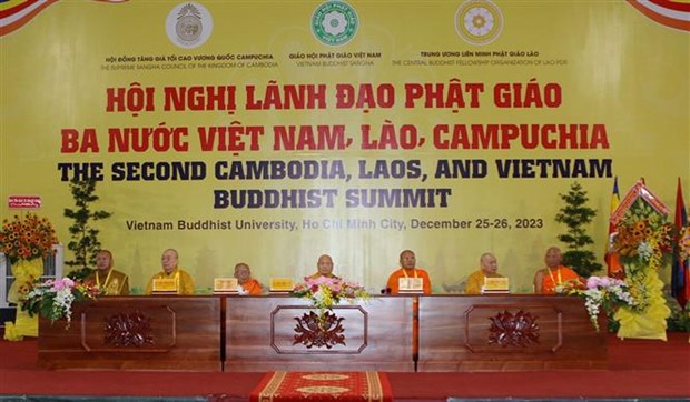 Comienza en Ciudad Ho Chi Minh Cumbre budista Vietnam-Laos-Camboya hinh anh 1