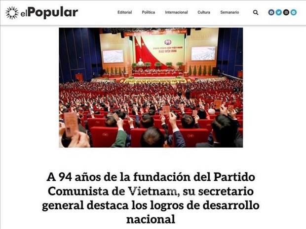 Prensa uruguaya publica entrevista del secretario general del PCV hinh anh 1