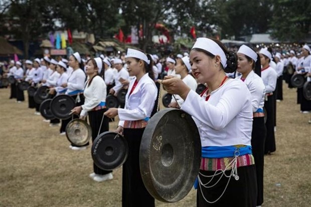Vibrantes actividades festivas primaverales con motivo del Tet en Vietnam hinh anh 1