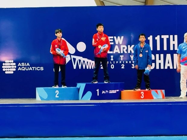Vietnam gana medalla de oro en Campeonato de Clavado para Grupo Juvenil de Asia hinh anh 1
