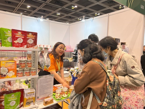 Empresas vietnamitas participan en exposicion de comida vegetariana en Hong Kong hinh anh 1