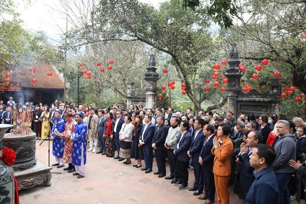 Diplomaticos extranjeros participan en gira primaveral de amistad en Hanoi hinh anh 1
