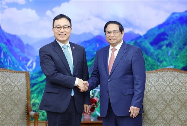 Premier recibe a nuevos embajadores de Corea del Sur y Laos hinh anh 1