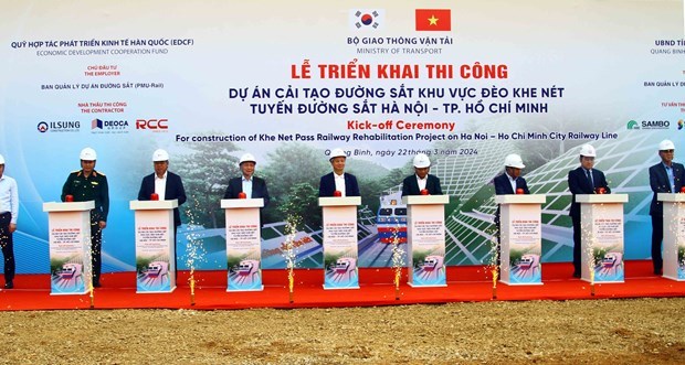 Emprenden en Vietnam construccion del primer proyecto ferroviario con AOD surcoreana hinh anh 1