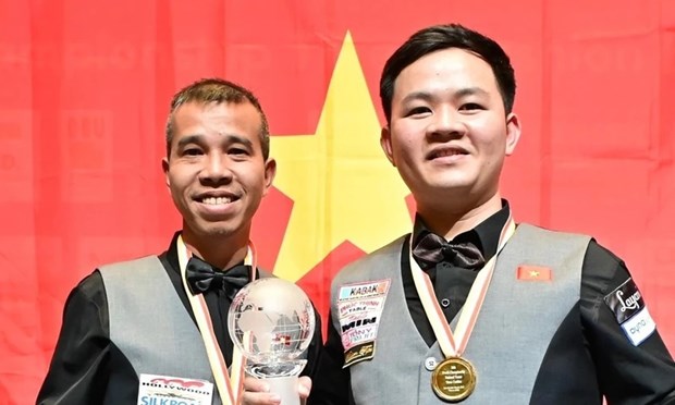 Equipo vietnamita gana titulo mundial de billar hinh anh 1