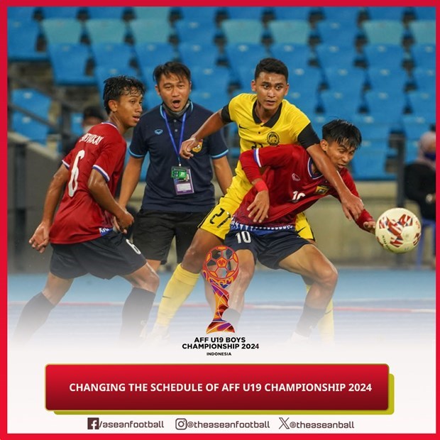 Futbol: reprogramado el campeonato AFF U19 2024 hinh anh 1