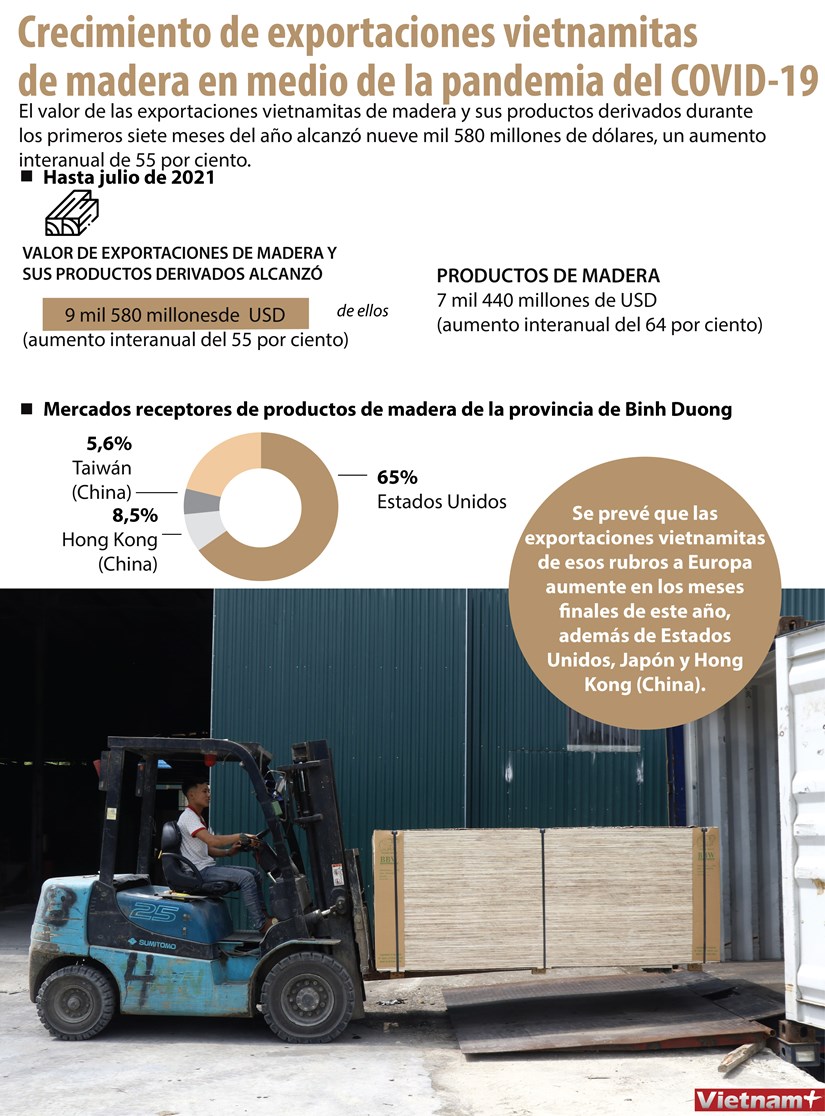 Crecimiento de exportaciones vietnamitas de madera en medio de la pandemia del COVID-19 hinh anh 1
